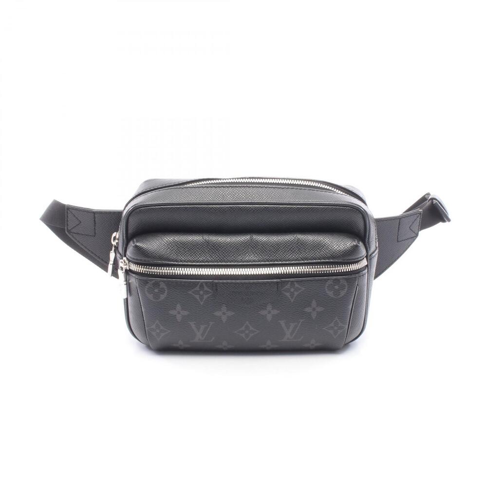 Louis Vuitton Bum Bag Outdoor Waist Body Canvas Leather Taigarama Black